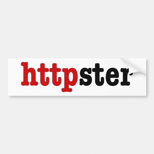 httpster bumpersticker (Voorkant)