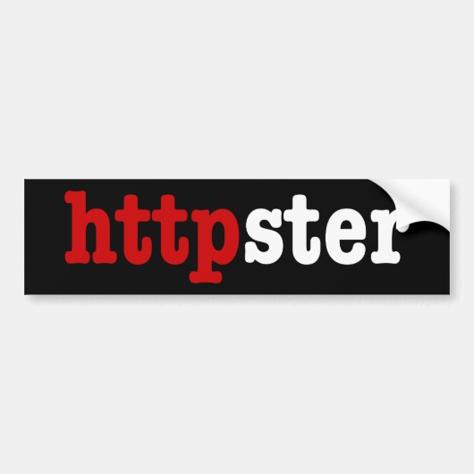 httpster bumpersticker (Voorkant)