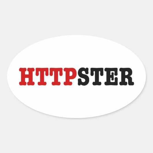 HTTPSTER OVALE STICKER (Voorkant)
