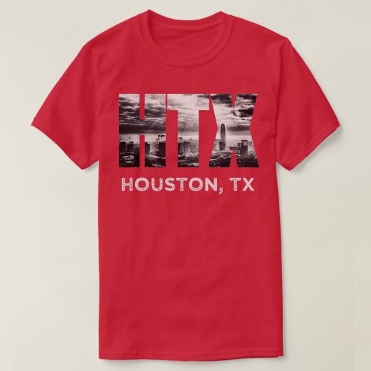 HTX City of Houston Skyline Art Downtown Texas Sou T-shirt (Design voorkant)