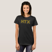 HTX Houston TX Retro Linear 12 T-shirt (Voorkant volledig)