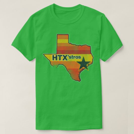 HTXstros Honkbal Retro Colorway T-shirt (Design voorkant)