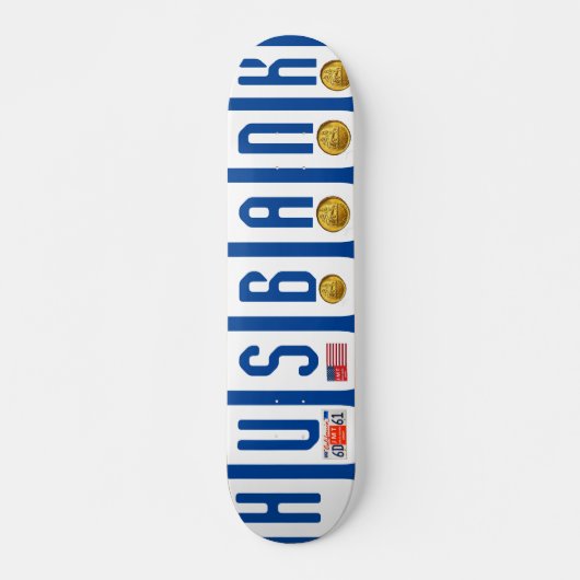 HU$BANK OFFICAL 7 3/4-inch skateboard deck (Voorkant)