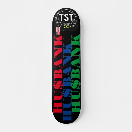 HU$BANK OFFICIAL JMT 7 3/4-inch skateboard deck (Voorkant)