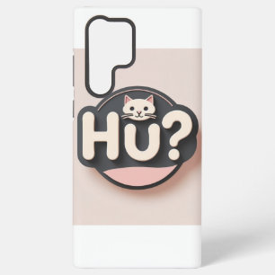 HU? Cute Cat Minimalistische Mobiele Hoes Samsung Galaxy Hoesje