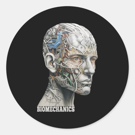 HU Hoofd Wetenschap Anatomie Biomechanica Ronde Sticker (Voorkant)