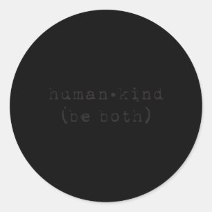 Hu Kind Be Beide Anti Pesten Mens Ronde Sticker
