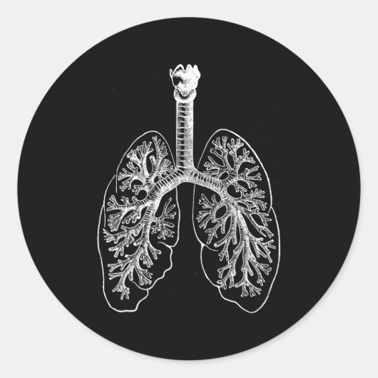 Hu Lungs Anatomie Pulmonoloog Respiratory Lungs Ronde Sticker (Voorkant)