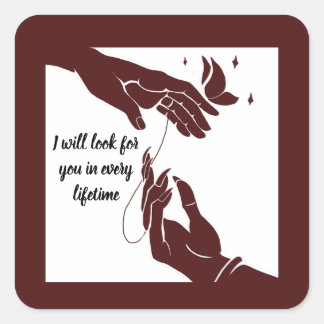 Hua Cheng and Xie Lian hands Tgcf Vierkante Sticker