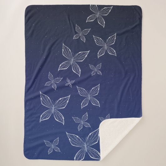 Hua Cheng's Wraith Vlinders Sherpa Deken (Voorkant)