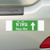 Hua Hin Ahead ⚠ Thai Highway Traffic Sign ⚠ Bumpersticker (Op auto)