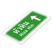 Hua Hin Ahead ⚠ Thai Highway Traffic Sign ⚠ Magneet (Linkerzijde)