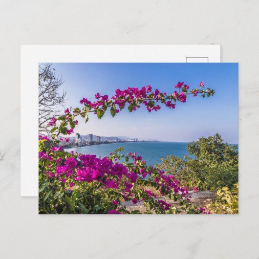 Hua Hin Skyline uit Khao Takiab Tempelcadeau Poste Feestdagenkaart (Voorkant / Achterkant)