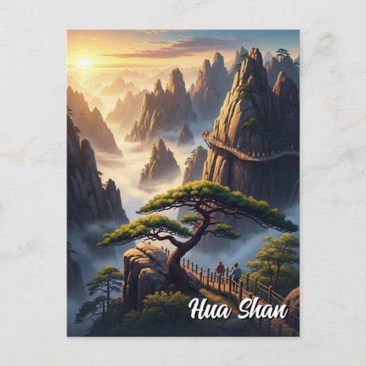 Hua Shan Mountain China Briefkaart (Voorkant)