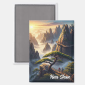 Hua Shan Mountain China Magneet (Voorkant / Achterkant)