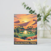  Huacachina Peru Reizen Briefkaart (Staand voorkant)