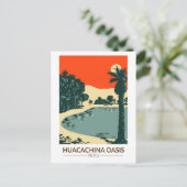 Huacachina Peru Reizen Kunst Vintage Briefkaart (Staand voorkant)