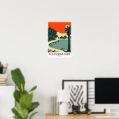 Huacachina Peru Reizen Kunst Vintage Poster (Thuiskantoor)