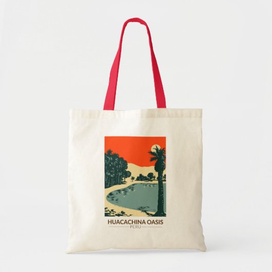 Huacachina Peru Reizen Kunst Vintage Tote Bag (Voorkant)