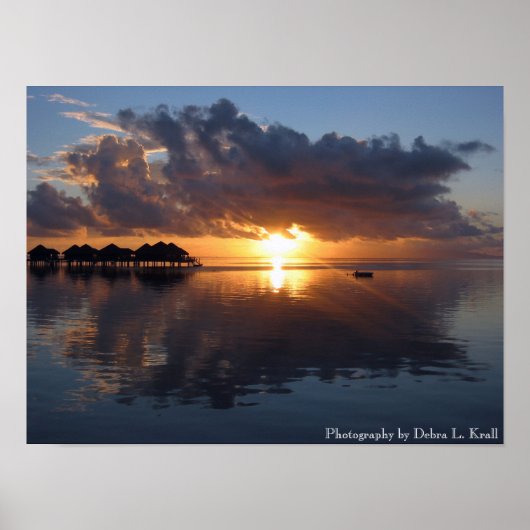 Huahine Sunset Poster (Voorkant)