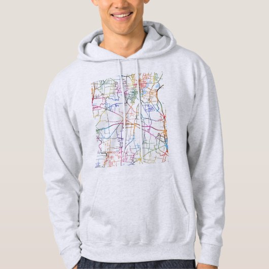 Huaibei China City Map Hoodie (Voorkant)