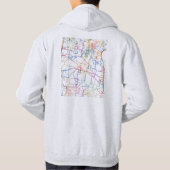 Huaibei China City Map Hoodie (Achterkant)