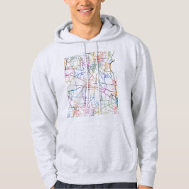 Huaibei China Stadkaart Hoodie