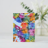 Huainan China Stadsplattegrond Briefkaart (Staand voorkant)