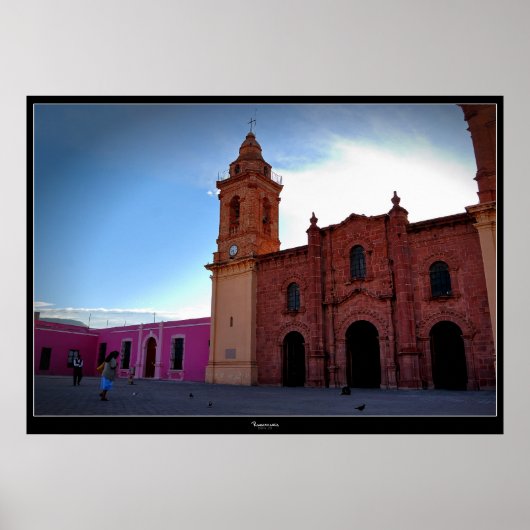 Huajuapan Oaxaca Chatedraal poster (Voorkant)