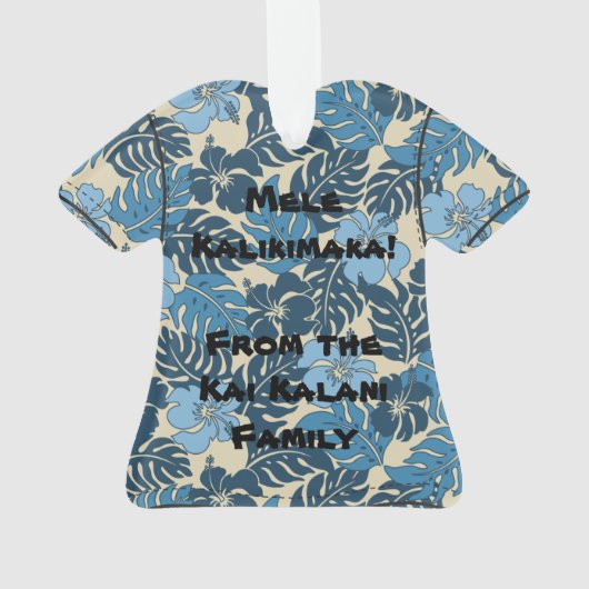Huakini Bay Hawaiian Hibiscus  Aloha Shirt Ornament (achterkant)