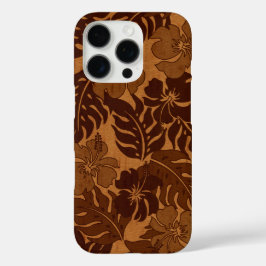 Huakini Bay Hawaiian Hibiscus Faux Wood iPhone 16 Pro Hoesje