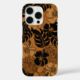 Huakini Bay Hawaiian Hibiscus Faux Wood iPhone 16 Pro Hoesje