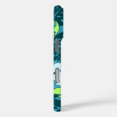 Huakini Bay Hawaiian Hibiscus Floral Blauwgroen Case-Mate iPhone Case (Achterkant / Rechts)