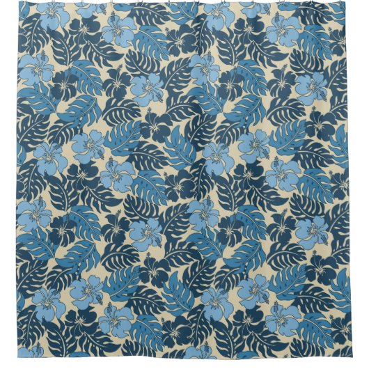 Huakini Bay Hawaiian Hibiscus  Floral Douchegordijn (Voorkant)