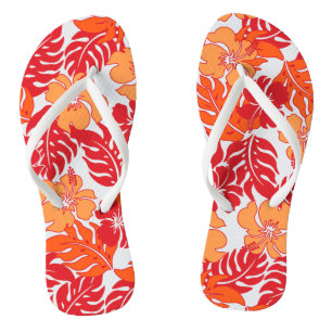 Huakini Bay Hawaiian Hibiscus Floral Teenslippers