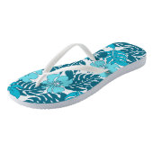 Huakini Bay Hawaiian Hibiscus  Floral Teenslippers (Schuin)