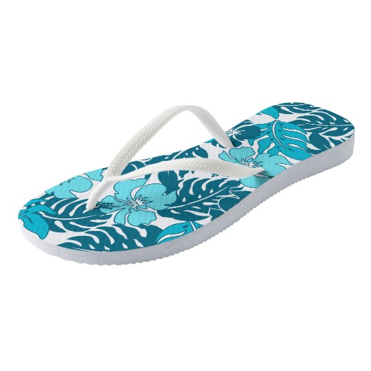 Huakini Bay Hawaiian Hibiscus  Floral Teenslippers (Schuin)