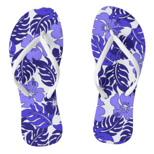 Huakini Bay Hawaiian Hibiscus Floral Teenslippers