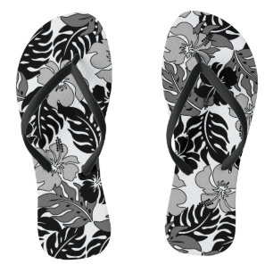 Huakini Bay Hawaiian Hibiscus  Floral Teenslippers