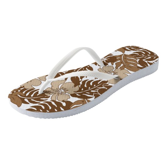 Huakini Bay Hawaiian Hibiscus Floral Teenslippers (Schuin)