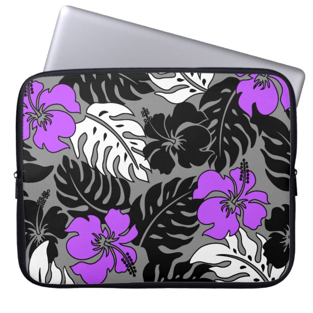 Huakini Bay Hawaiian Hibiscus Neoprene Wetsuit Laptop Sleeve (Voorkant)