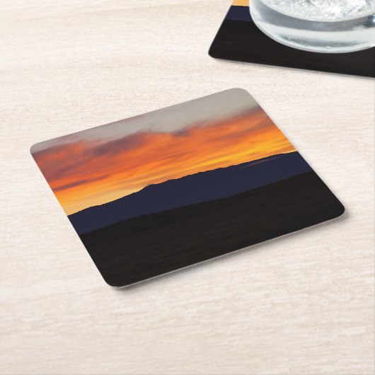 Hualalai Sunset Kartonnen Onderzetters (Schuin)