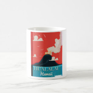 Hualālai vulcano  reisposter Hawaii Koffiemok