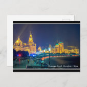 © Huangpu Bund Night Uitzicht, Shanghai, China Briefkaart (Voorkant / Achterkant)