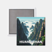 Huangshan Nationaal Park China Magneet (Voorkant / Achterkant)