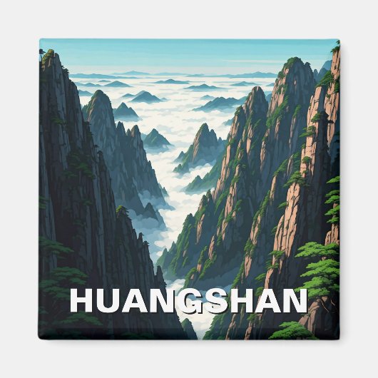 Huangshan Nationaal Park China Magneet (Voorkant)