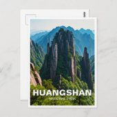 Huangshan Nationaal Park China Reizen Briefkaart (Voorkant / Achterkant)
