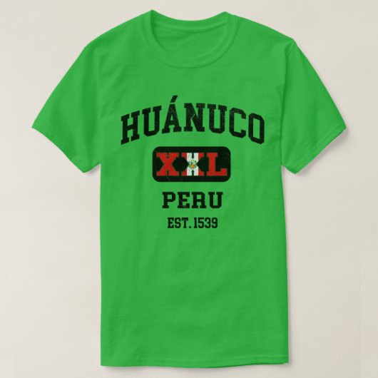 Huanuco Peru XXL Atletisch ontwerp T-shirt (Design voorkant)