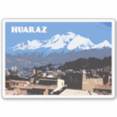 Huaraz Peru: Huascarin Mountain Uitzicht Sticker (Voorkant)