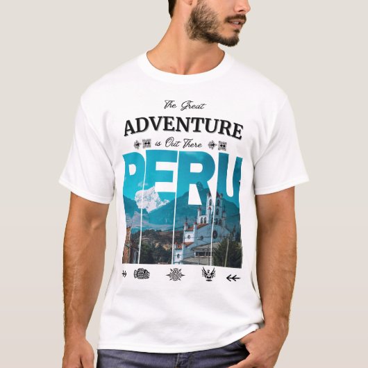 Huaraz Peru T-shirt | Ancash, Inca, Andes, Trail (Voorkant)
